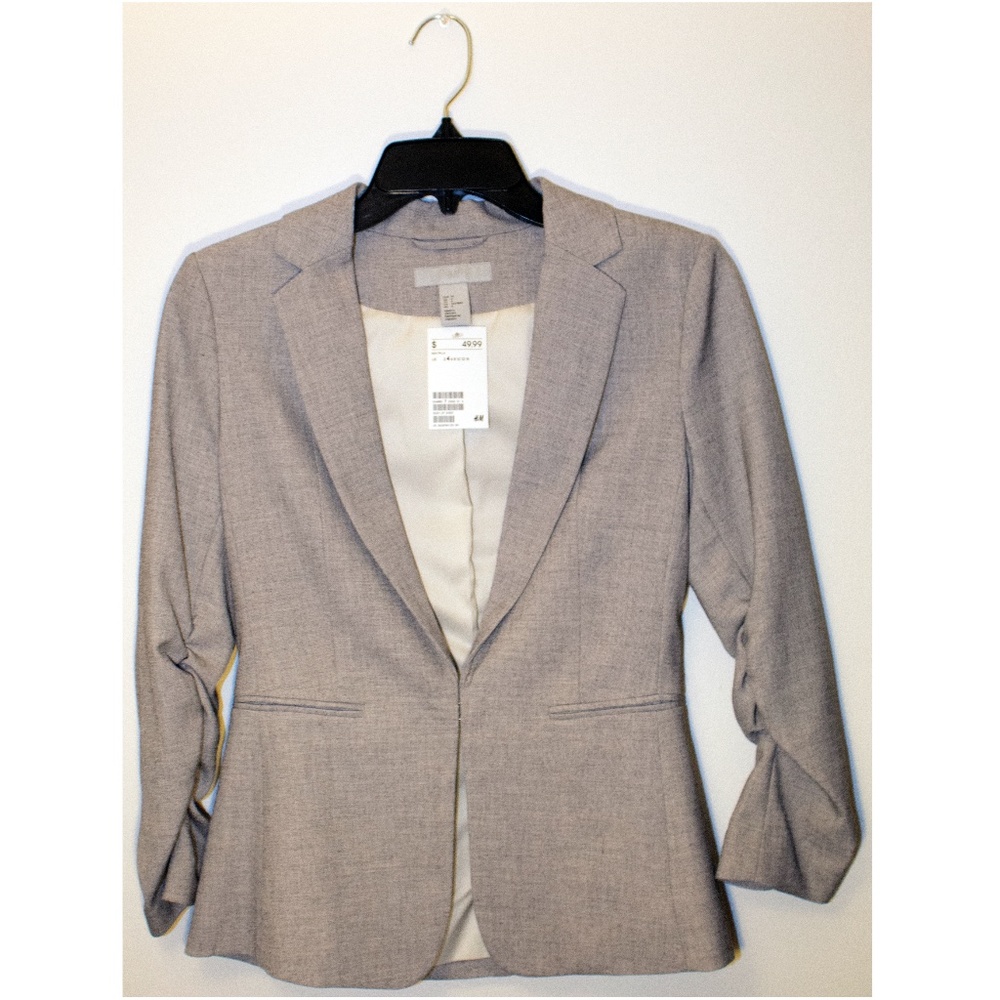 Ladies Gray Fitted Blazer